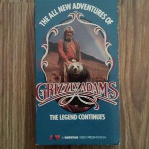 VHS Collectable Grizzly Adams 70 Minutes In Cardboard Box